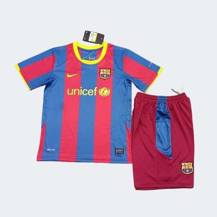 Barcelona Retro Kits 10/11 Home Kids Kits
