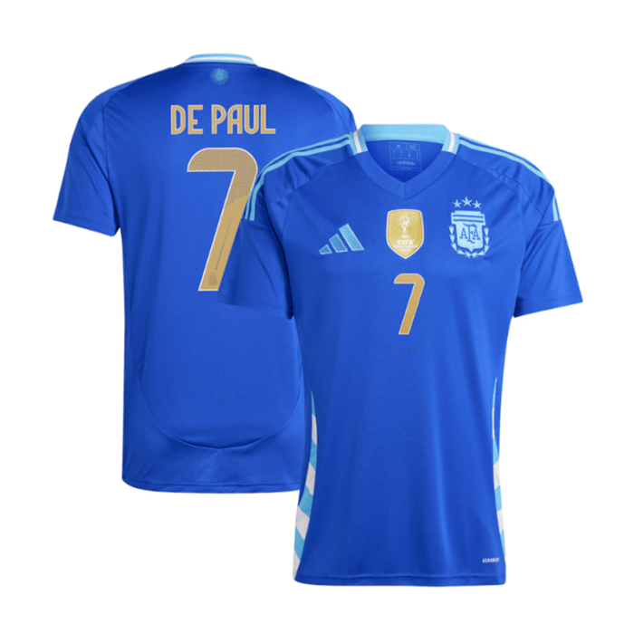 Argentina 2024 Copa America Away Shirt with DE PAUL