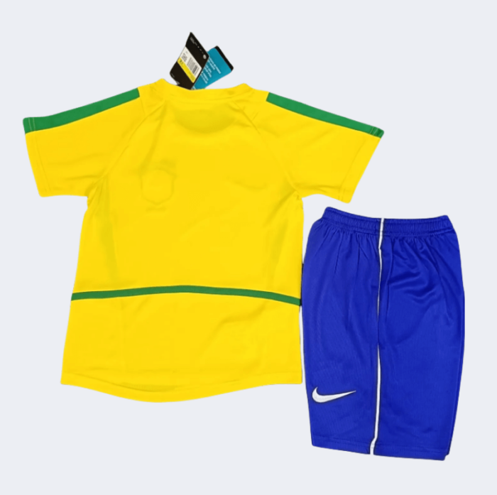 Brazil Retro Kits 2002 Home Kids Kits - 图片 2