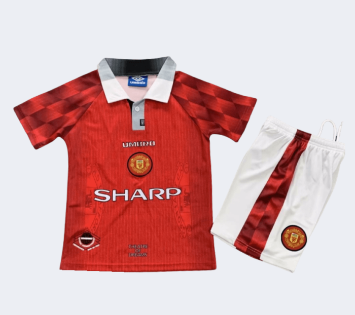 Man United Retro Kits 1996/98 Home Kids Kits
