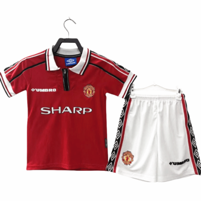 Man United Retro Kits 98/99 Home Kids Kits