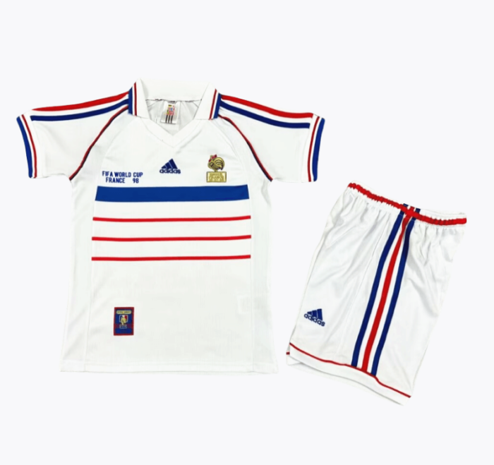 France Retro Kits 1998 Away Kids Kits