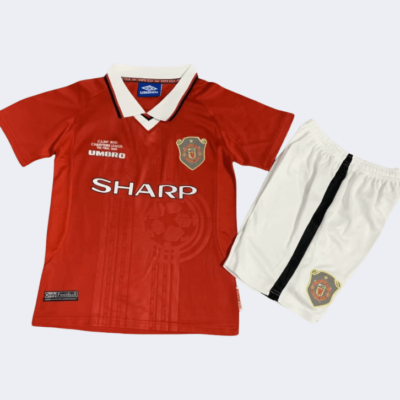 Man United Retro Kits 1999/2000 Home Kids Kits