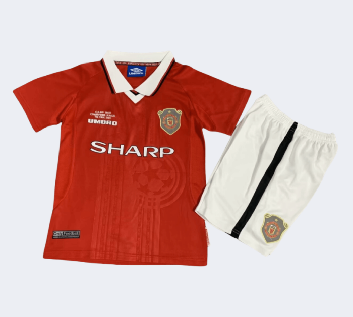 Man United Retro Kits 1999/2000 Home Kids Kits