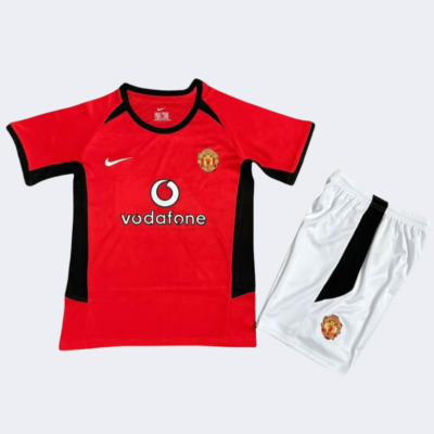 Man United Retro Kits 2002/2004 Home Kids Kits