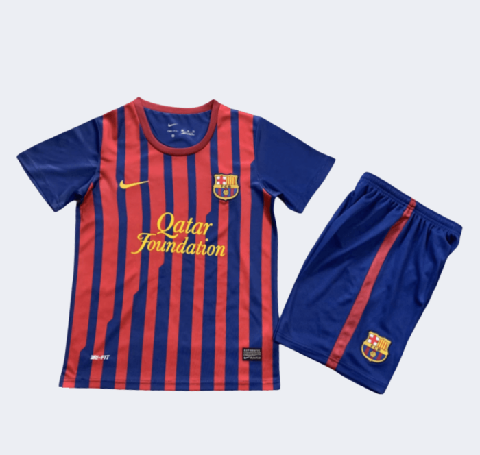 Barcelona Retro Kits 2011/2012 Home Kids Kits