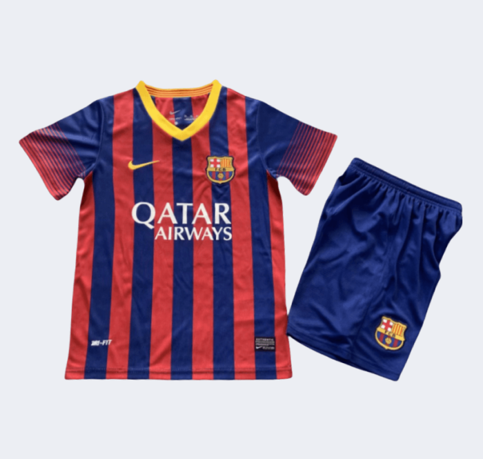 Barcelona Retro Kits 2013/2014 Home Kids Kits