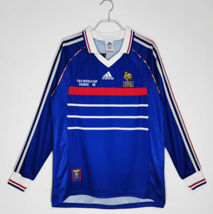 1998 France Long Sleeves Home Shirt