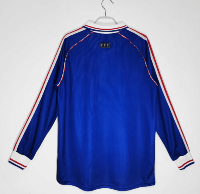 1998 France Long Sleeves Home Shirt - 图片 2