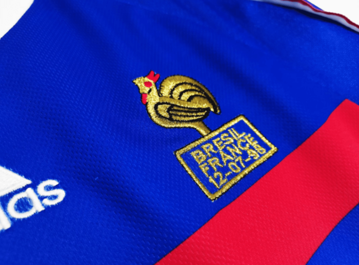 1998 France Long Sleeves Home Shirt - 图片 4