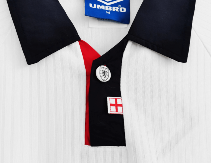 1998 England Long Sleeves Home Shirt - 图片 3