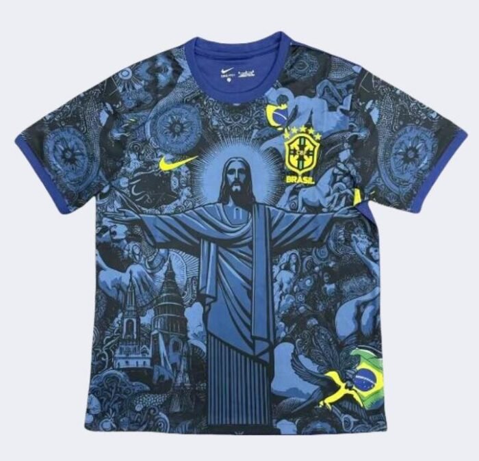 2024 Brazil Jesus Jersey Navy