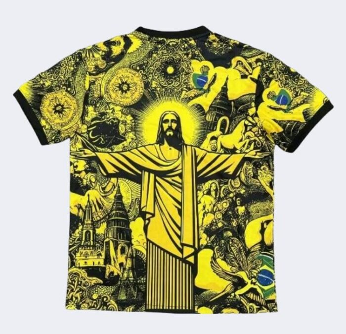 2024 Brazil Jesus Jersey Yellow - 图片 2