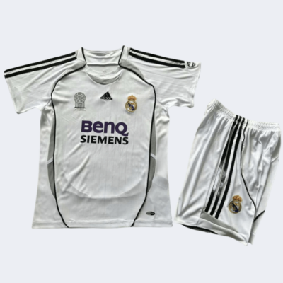 Real Madrid Retro Kits 2006/07 Home Kids Kits