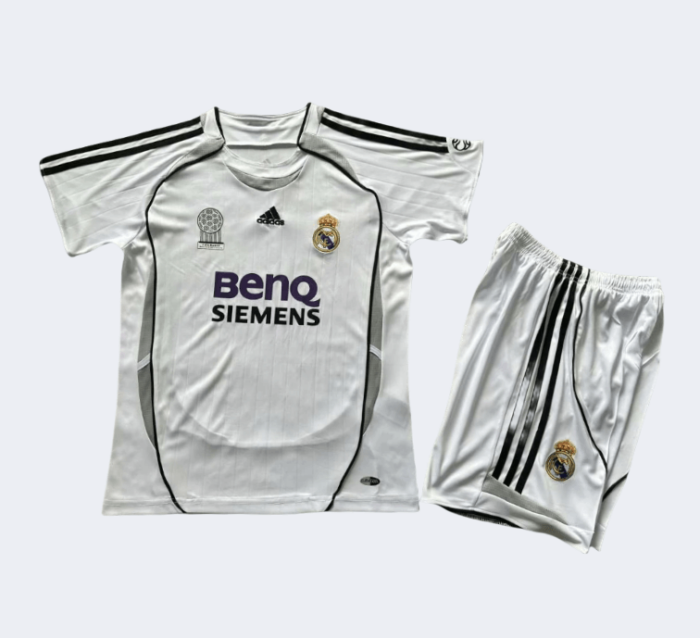 Real Madrid Retro Kits 2006/07 Home Kids Kits