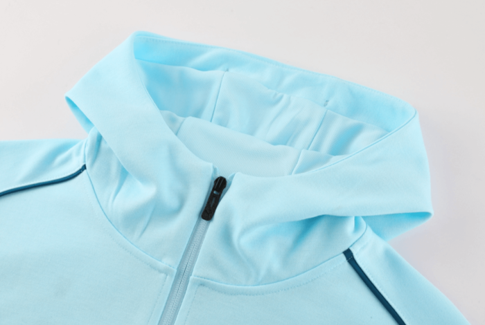 24/25 Marselli Full Zip Hoodie Light Blue - 图片 3
